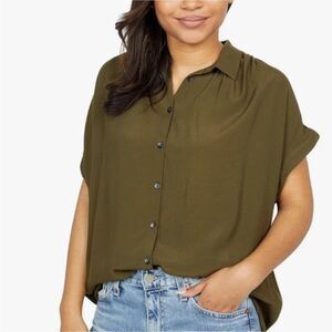 Madewell Central Drapey Shirt Kale Size XXL NEW
